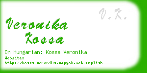 veronika kossa business card